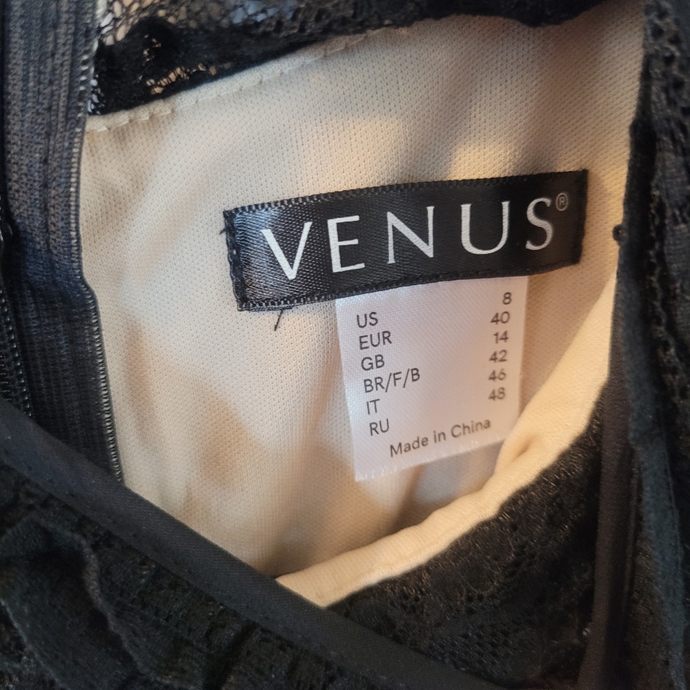 Venus Black Lace Dress Size 8 - Picture 4 of 5